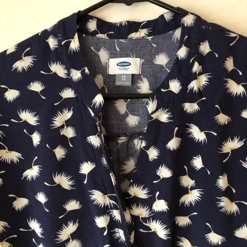 Old Navy Blue Dandelion Patterned Jumpsuit