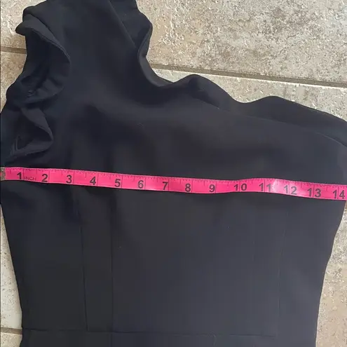 Black Halo Pravella Ruffled One-Shoulder Sheath Dress