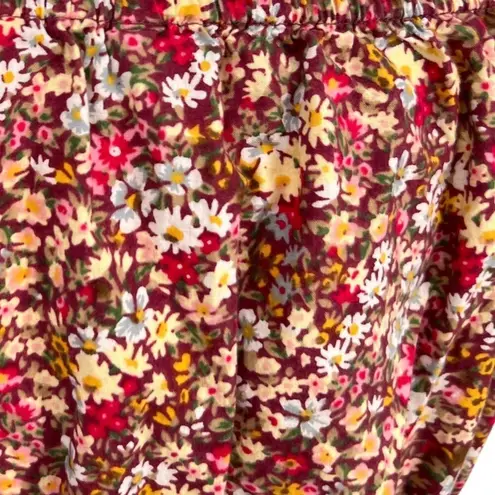 Sim & Sam Floral Off-Shoulder Puff Sleeve Crop Top Size XL