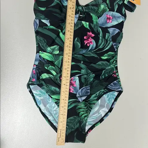 Kona Sol Tropical Leaf Print Swimsuit Size Small New With Tags