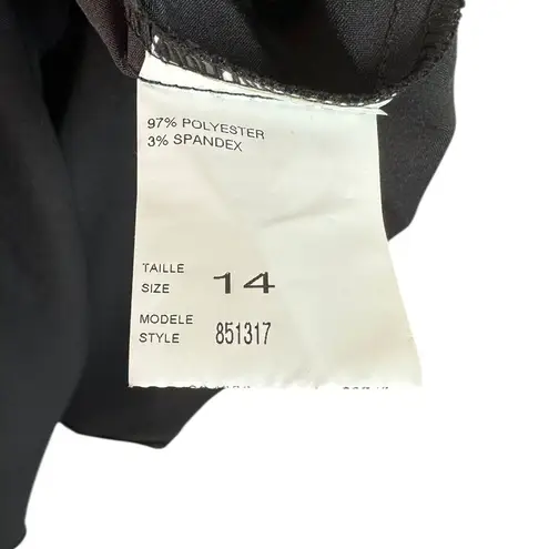 JS Collections Black Satin Long Skirt Size 14 Formal Maxi Evening