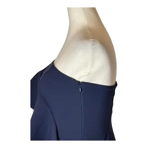 Likely Dress Women 2 Navy Blue Strapless Ruffled Bodycon Mini Cocktail Party