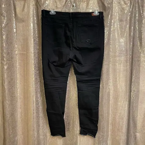 Simple Society  Skinny Black Distressed Stretchy Jeans, 15/32