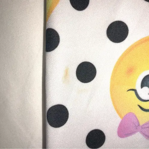 Love j USA Emoji Cropped Long Sleeve Top Polka Dot Size M/L