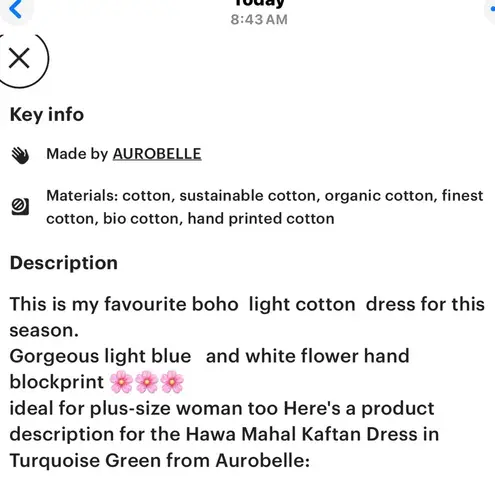 Cotton maxi dress Blue Size XL