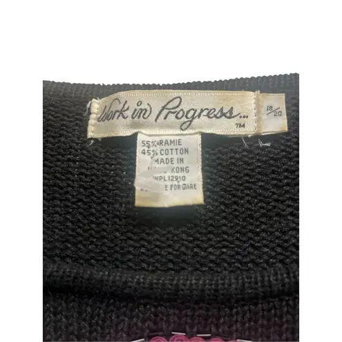Retro vintage 90’s sequin sweater from Work in Progress sz 18/20 Black