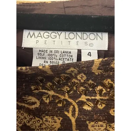 Maggy London Y2K Jacquard Leopard Print skirt Set 4