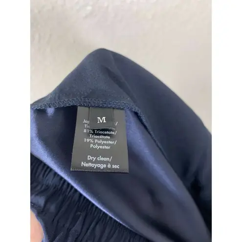 CO Medium Stretch Crepe Wide Leg Pants Navy New $650 Blue