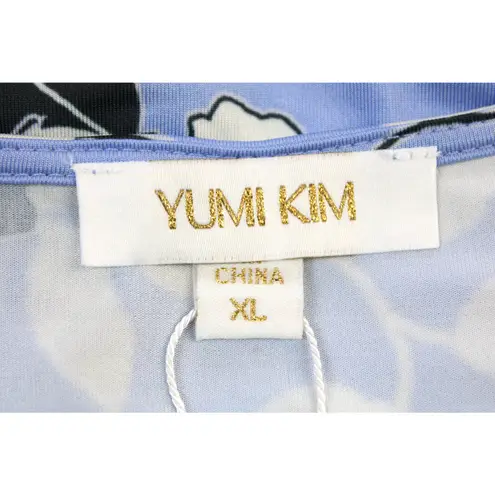 Yumi Kim NEW Maternity XL Hold Tight Dress Wonderful Life Blue Floral Stretchy