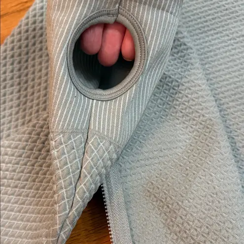 Bailey 44 Sport Textured Zip Jacket & High-Rise Leggings Set blue gray Size L