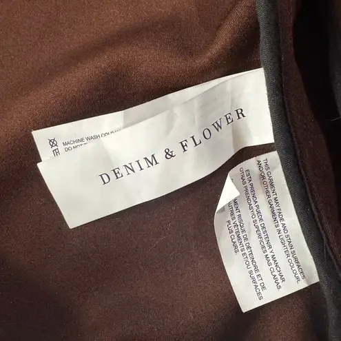 Denim & Flower Small Faux Suede Jacket Full-Zip Pocket Stretch Ricky Singh Brown