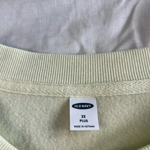 Old Navy  Women's 3x Choose Happy Light Yellow Sweater