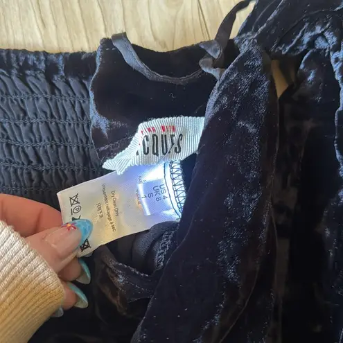 BRONTË MIDI VELVET TOP {BLACK} Black Size 4