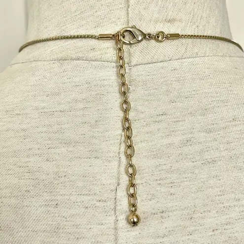 Multicolor gold tone " stick" Necklace