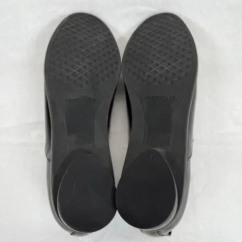 Aerosoles Sutton Leather Loafer Dress Shoes Slip On Comfort Black Size 7M