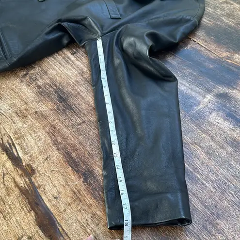 Black leather coat / blazer oversized men’s style butter soft leather so cool Size undefined