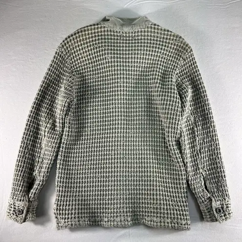 Sundance Catalogue 1 Small Waffle Jacket Button Front Cotton Oversized RARE