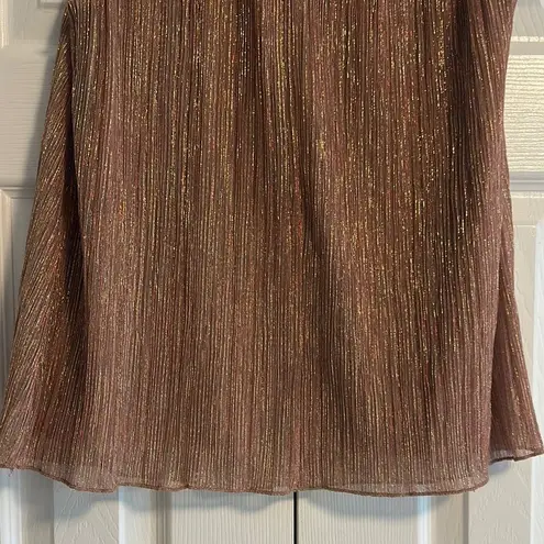 eri + ari Women’s Sleeveless Rose Gold Shimmer Top