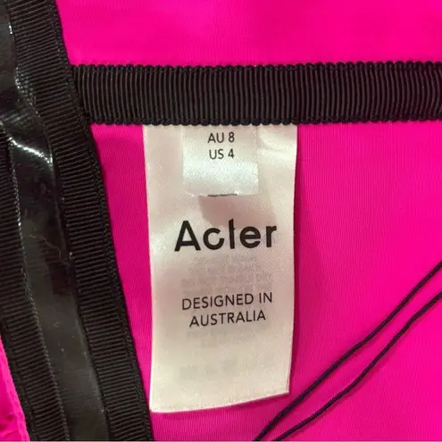 Acler AUS Franklin Magenta Off the Shoulder Pleated Bubble Top AU Fashion Week 4 Pink