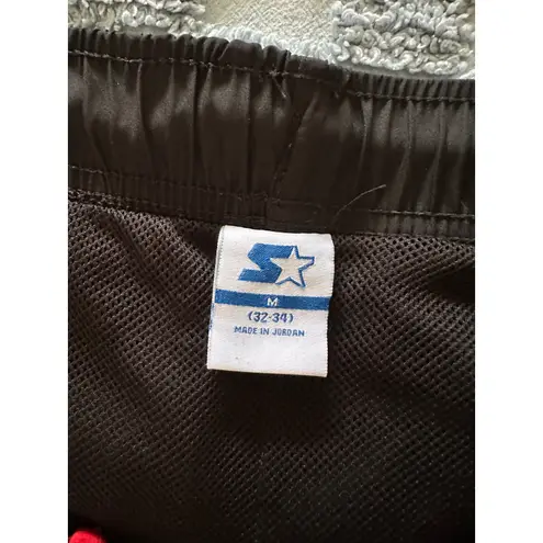 Starter Vintage Track Pants Size Medium Black Red Streetwear y2K Era Athletic