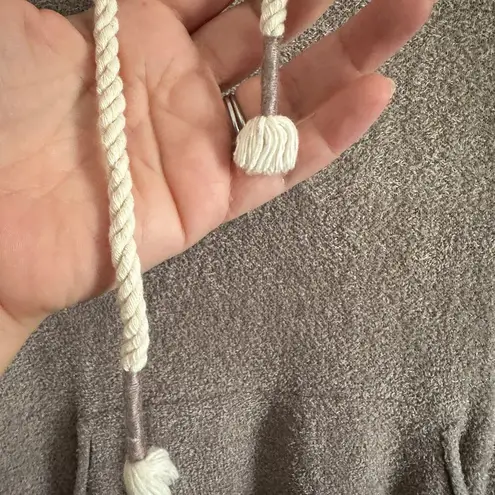 Young Fabulous and Broke  | Taupe Ultra Soft Plush Knit Hoodie Sweater  Extra Small