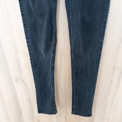 Ymi Y2K Womens Low Rise Jeans Size 1 Black Skinny Stretch Denim 2000s Casual