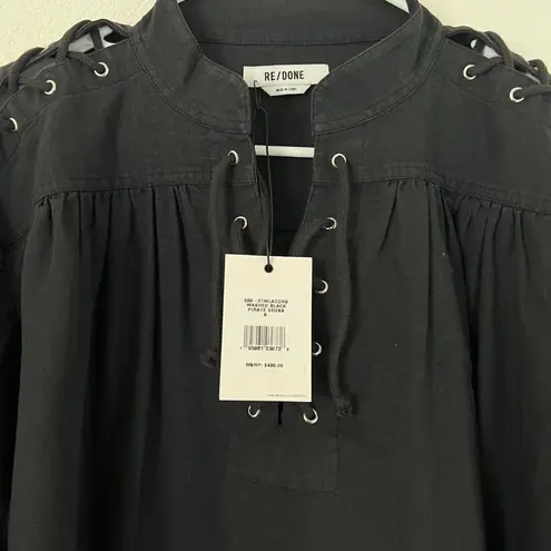 RE/DONE $495 NWT WASHED BLACK PIRATE BLACK DRESS SZ SMALL