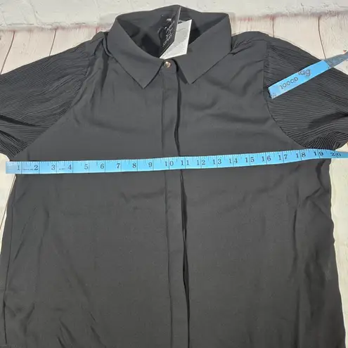 Area Stars Lee Puff Sleeve Blouse Black M NWT Size M