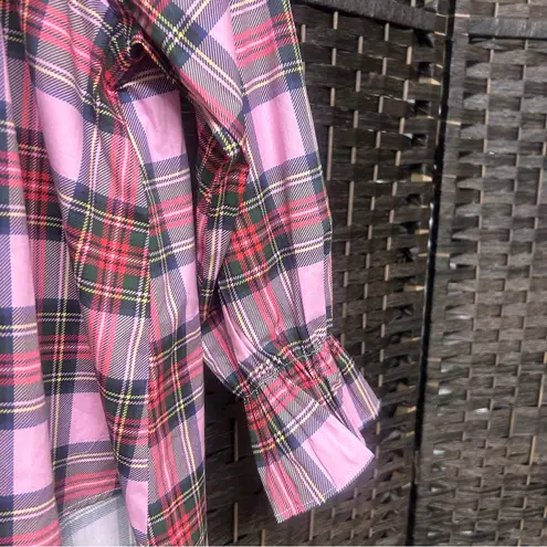 Quilt Culture boutique Merry Plaid top size XS/S Pink