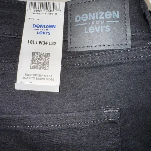Levi's New‎ Denizen From Levi’s Women's Black Mid Rise Skinny Jeans- Size 18L