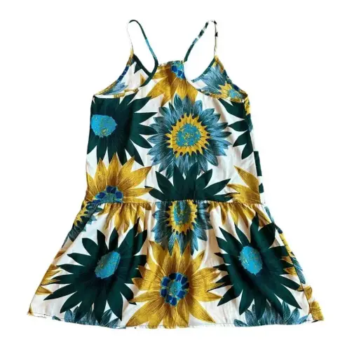 Lulus  Floral Print Shift Dress Spaghetti Strap Sunflower Bold Size Small Women's