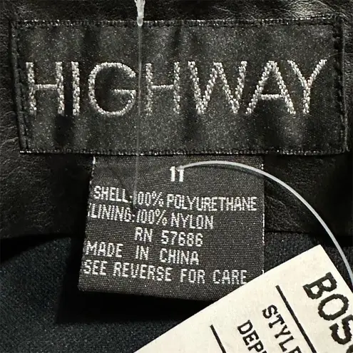 Highway Jeans NWT Women's Black Faux Leather Mini Skirt Size 11 Party Wear Grunge Biker Emo