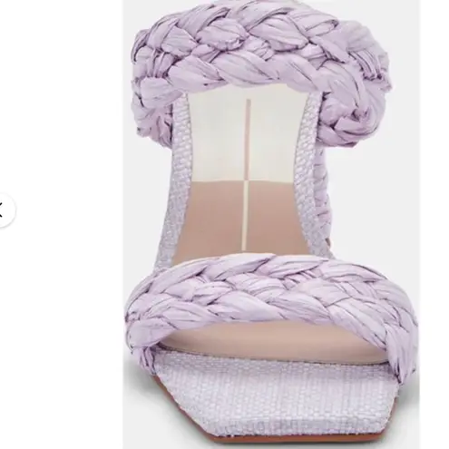 NEW Dolce Vita Paily Lilac Raffia Braided Straps Slip On Open Toe Heeled Sandal Purple Size 10
