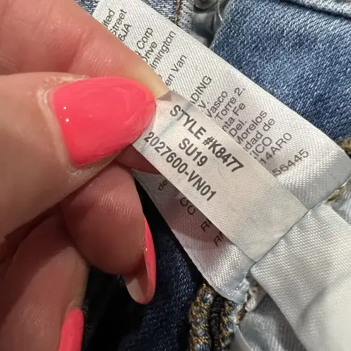 J. Crew Size 23 Jeans Vintage Straight Eco in Light Destroyed Vintage Wash Blue