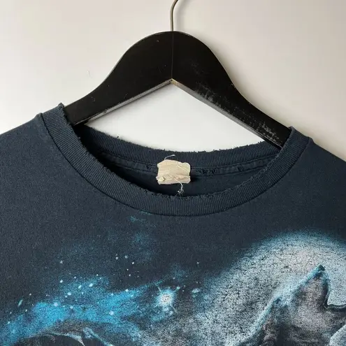 Distressed Vintage Y2K T Shirt Skeleton Mythical Creatures XL Black Graphic Tee