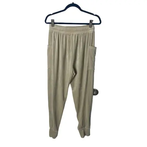 Aerie Offline by  SZ M beige velour cozy jogger sweatpants