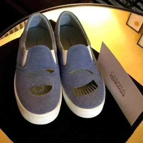 Chiara Ferragni Denim Sneakers Blue Size 5