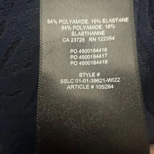 Babaton Aritzia Shapelace Mock Neck Top Size XL Blue Long Sleeve