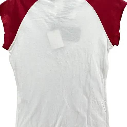 Nike University of Oklahoma  Team Tee Womens M White Red Sooners Graphic T Shirt