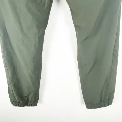 Eddie Bauer  Green Drawstring Waist Multiple Pockets Fleece Lined Pants, Size 8