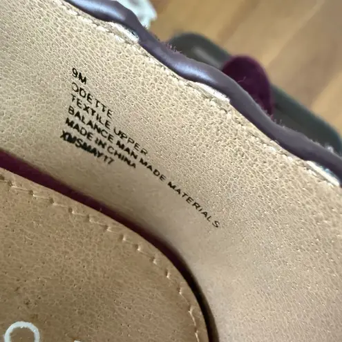 Esprit Odette Wine Red Purple Scalloped Edge Ballet Flat 9