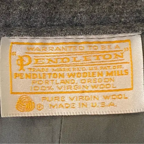 Pendleton Gray 100% Virgin Wool Circa 1980’s A-Line skirt w/Pockets Size 10 EUC