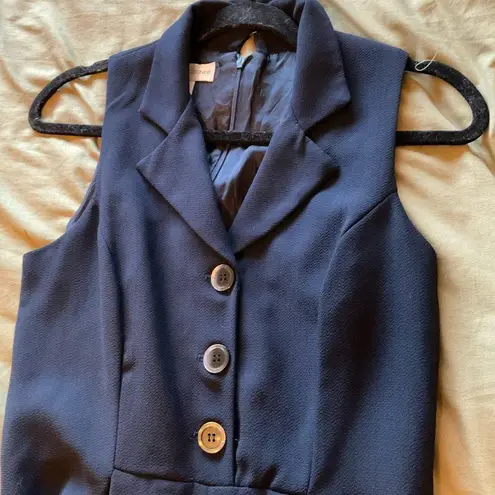 Vintage Navy Blue Jumpsuit CASUAL CORNER size 4