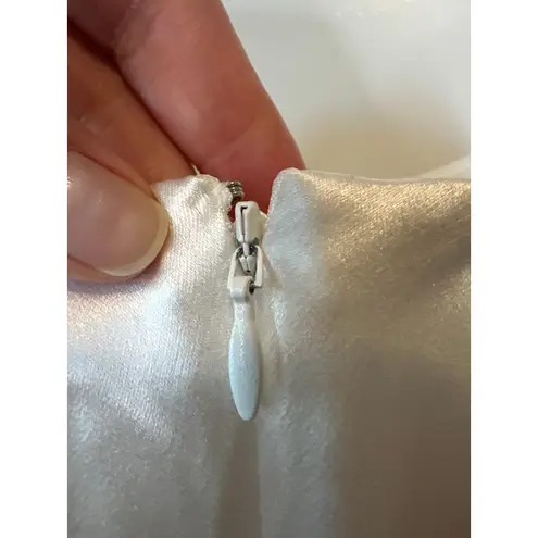 Galvan London NWT Ivory Silk Valencia Cold Shoulder Midi Dress Size 8 White