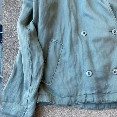 Rails Barclay Linen Blend Utility Jacket Green Womens Medium