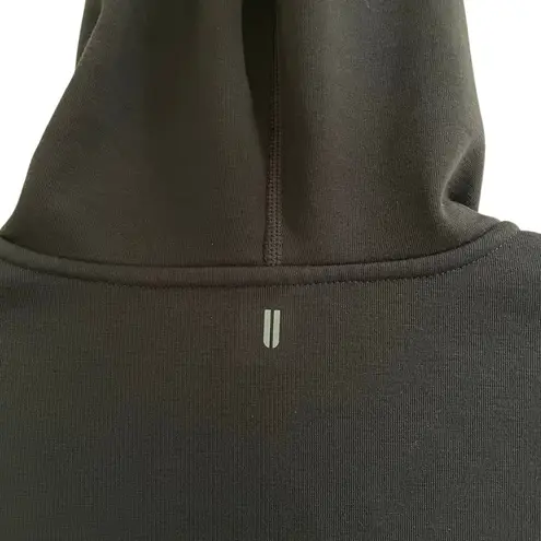 Nobull Performance Hoodie Women’s L Charcoal Grey Drawstring Fleece Lined