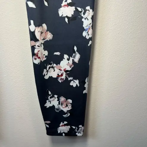 Beyond Yoga Women's Lux High Rise Leggings Black Floral Soft Silky Stretch Small