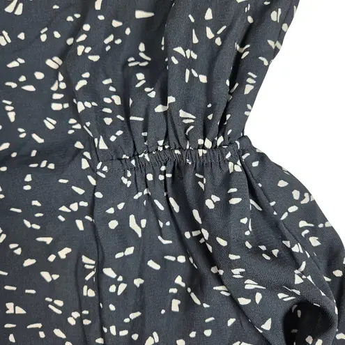 Kaileigh Long Sleeve Black & Tan Blouse M NWOT