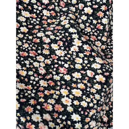Birds Of Paradis Trovata Floral Corduroy Button Down Top Size XS Pintuck…