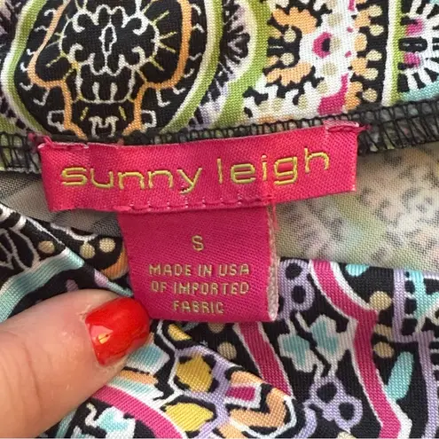 Sunny Leigh Maxi Skirt Small Mixed Print Zebra Animal Boho Gypsy Stretch Artsy